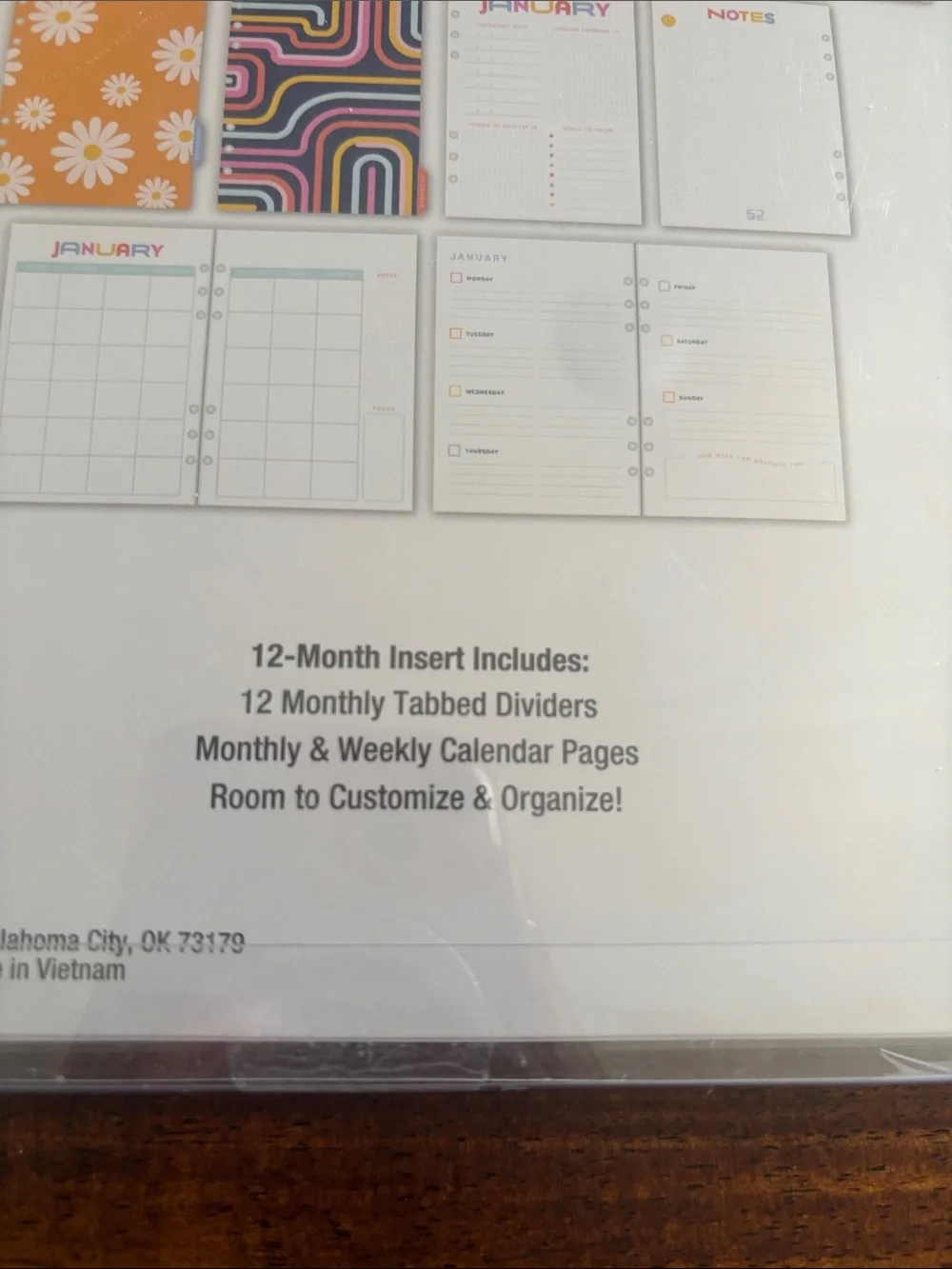 Good Vibes Smile Planner Inserts — Yellow Accent Undated Pages by Agenda 52